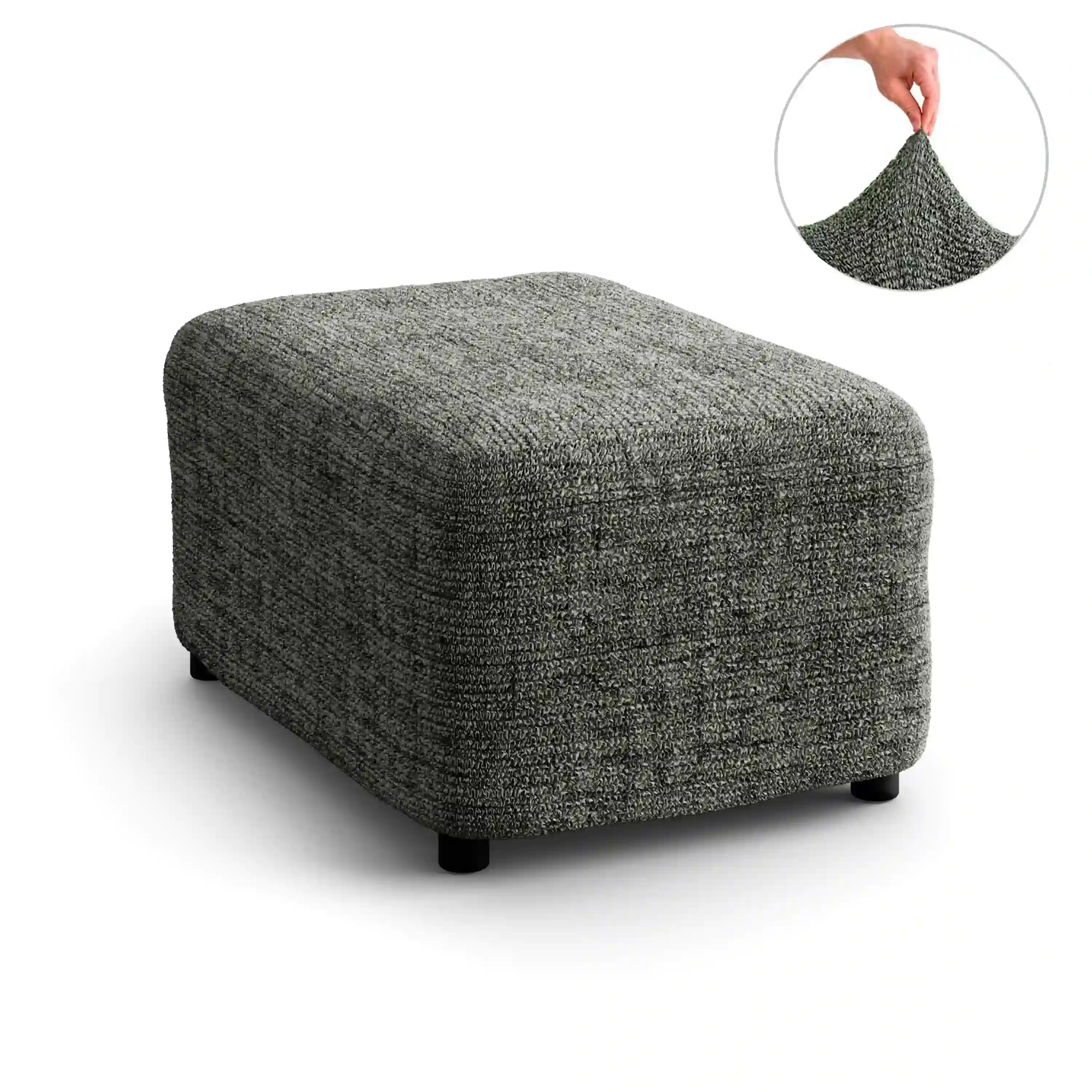 Housse de repose-pieds - Vert Vittoria, imprimé en microfibre